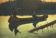 Frederic Remington The Wolvs Sniffed Along the Trail,but Came No Nearer (mk43) oil painting on canvas